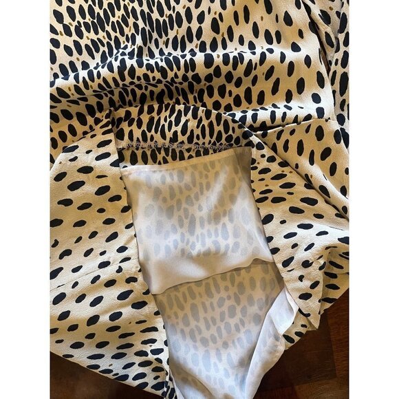 J. Crew Tan And Black Leopard Print Long Sleeve Pocket Front Shift Dress Size 4 - Picture 10 of 10